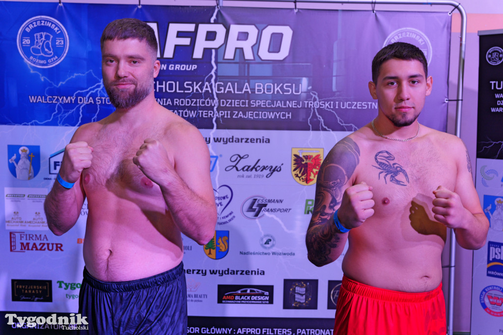 Ważenie przed Afpro Tucholską Galą Boksu