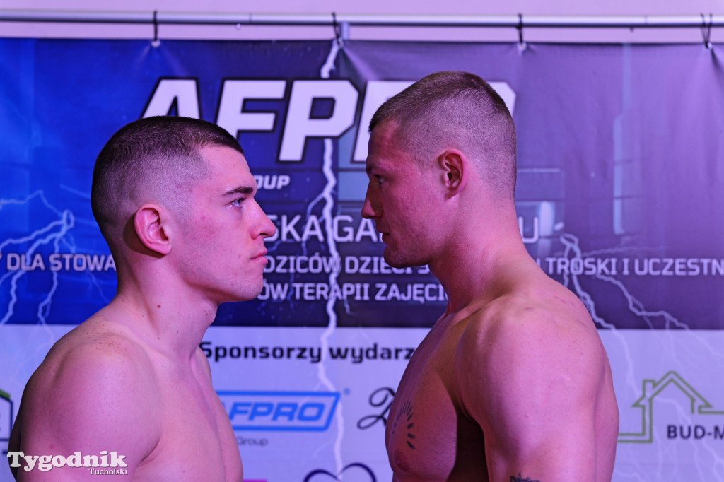 Ważenie przed Afpro Tucholską Galą Boksu