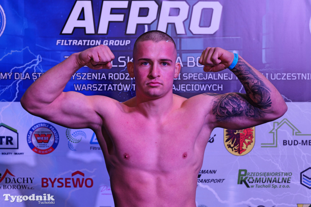 Ważenie przed Afpro Tucholską Galą Boksu