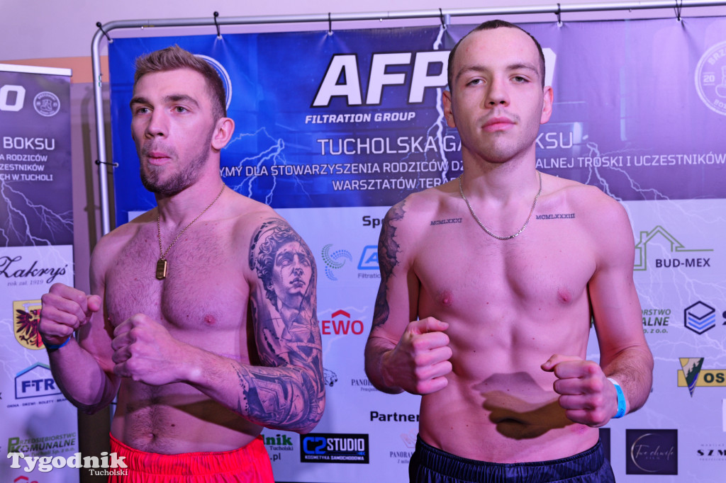 Ważenie przed Afpro Tucholską Galą Boksu