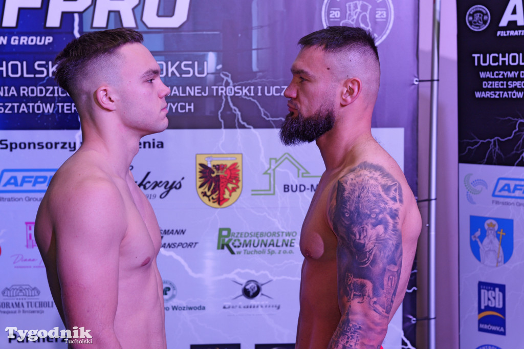 Ważenie przed Afpro Tucholską Galą Boksu