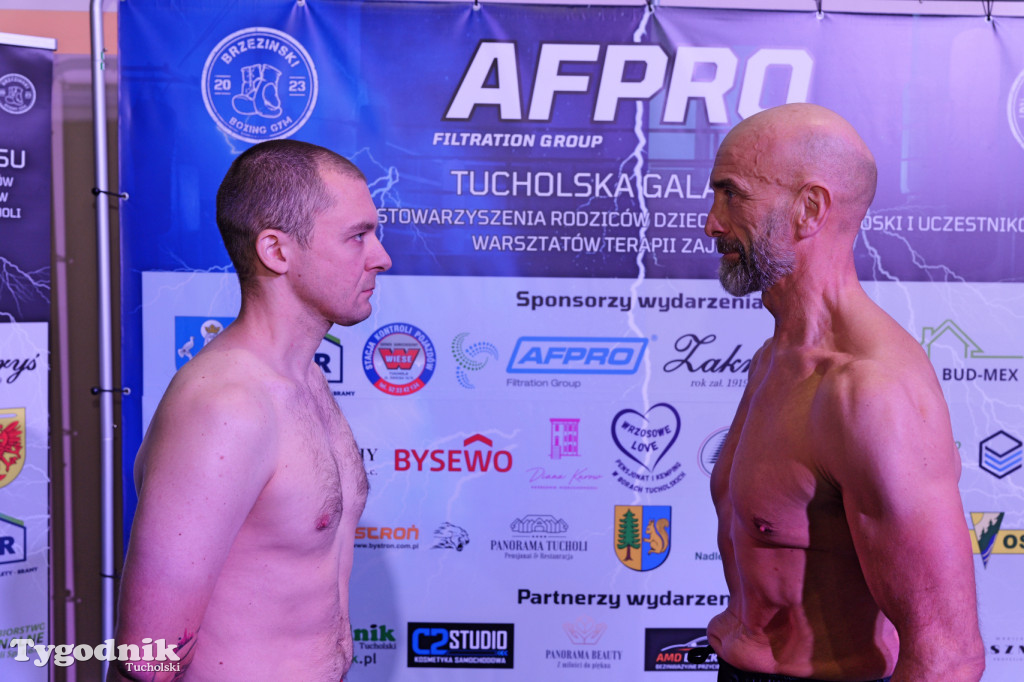 Ważenie przed Afpro Tucholską Galą Boksu