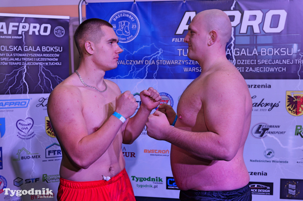 Ważenie przed Afpro Tucholską Galą Boksu