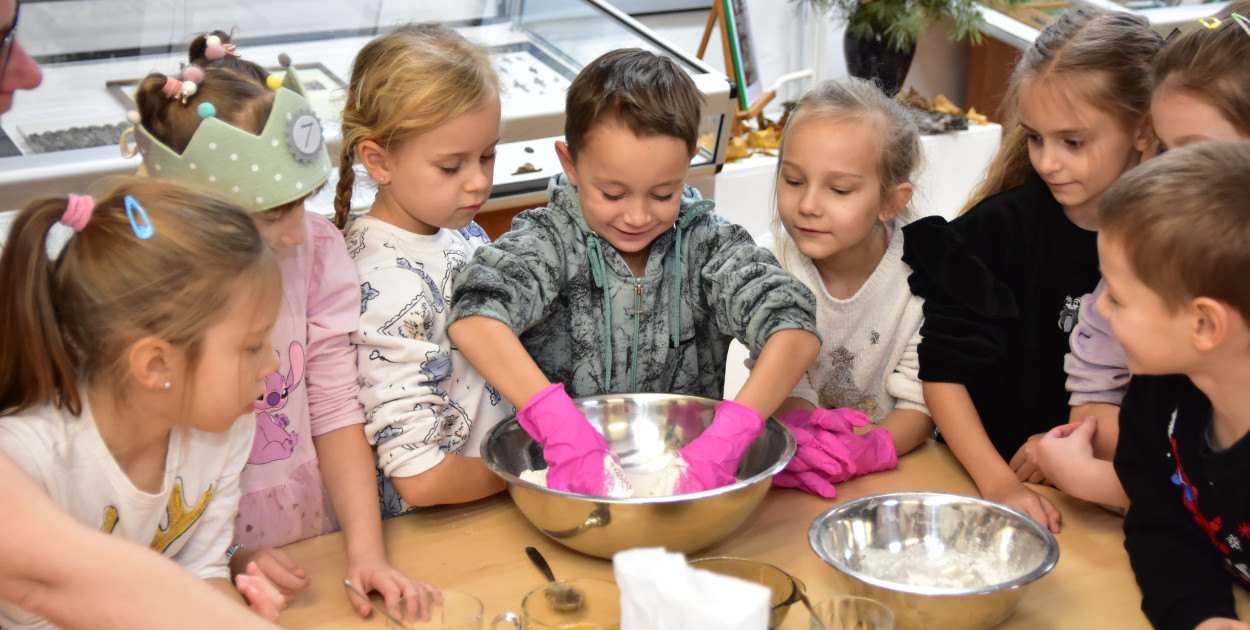 Piernikowe szaleństwo w Muzeum Borów Tucholskich w wykonaniu dzieci z tucholskiej \