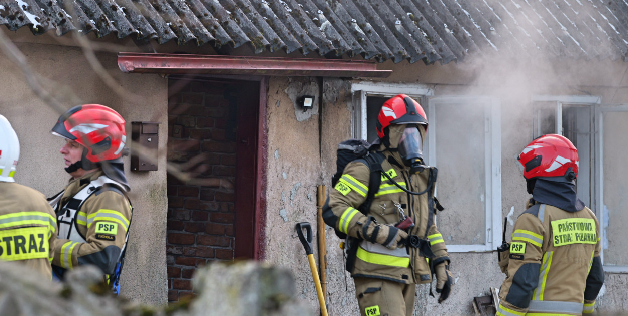 Pożar domu we wsi Lubiewice - 3 stycznia