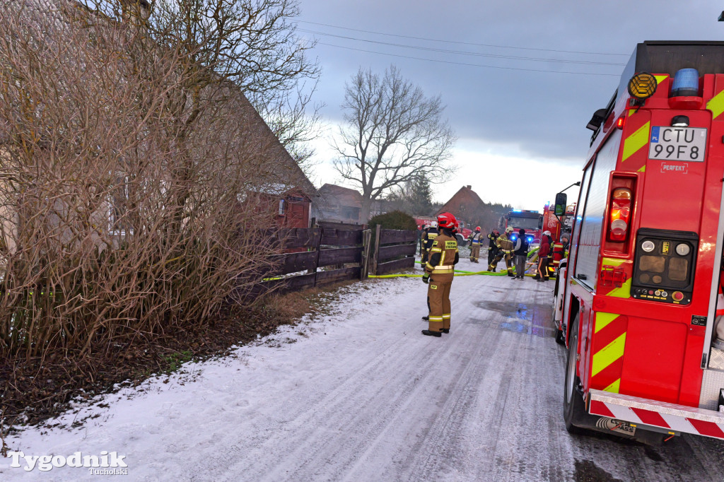 Pożar domu we wsi Lubiewice - 3 stycznia