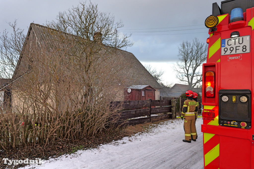 Pożar domu we wsi Lubiewice - 3 stycznia