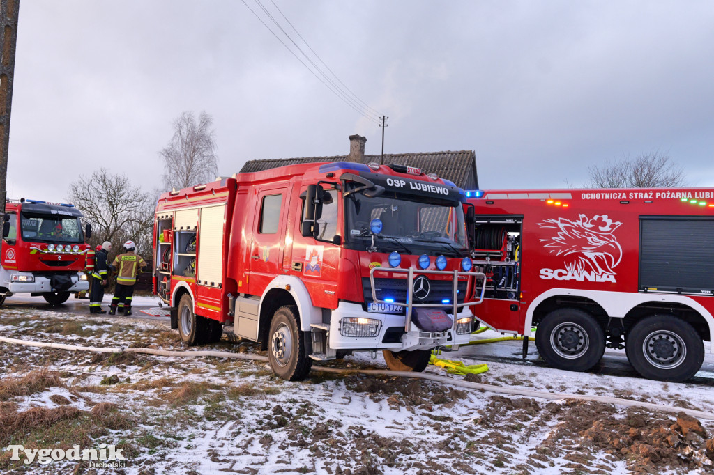 Pożar domu we wsi Lubiewice - 3 stycznia