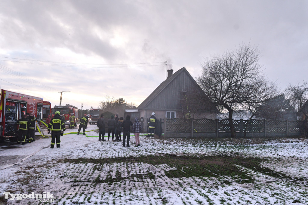 Pożar domu we wsi Lubiewice - 3 stycznia