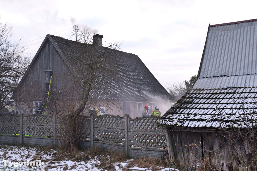 Pożar domu we wsi Lubiewice - 3 stycznia