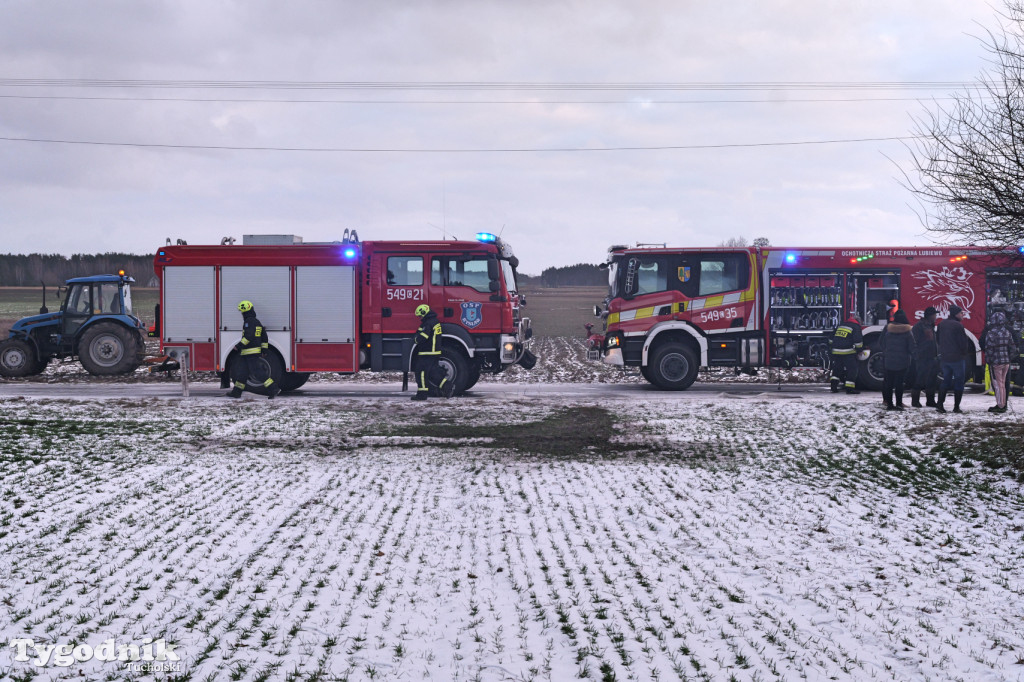 Pożar domu we wsi Lubiewice - 3 stycznia