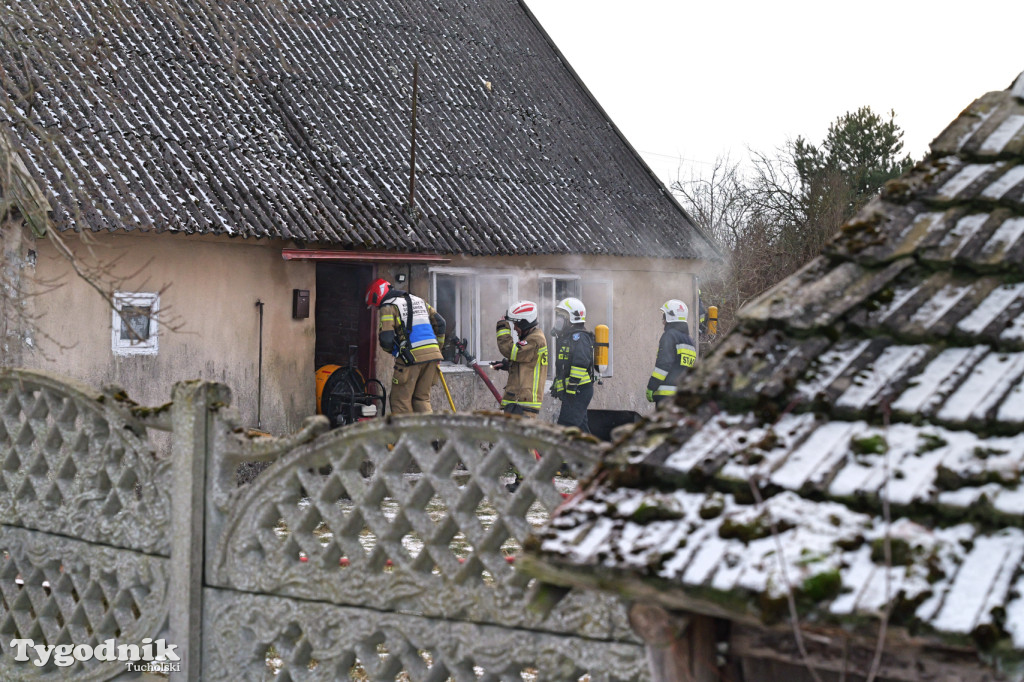 Pożar domu we wsi Lubiewice - 3 stycznia