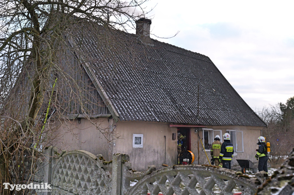 Pożar domu we wsi Lubiewice - 3 stycznia