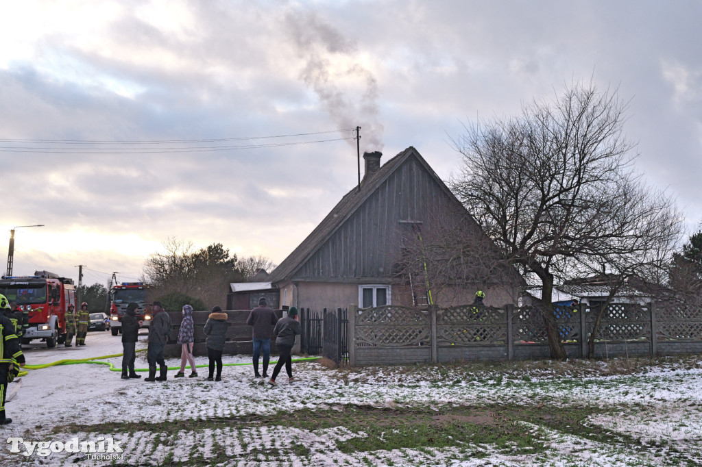 Pożar domu we wsi Lubiewice - 3 stycznia