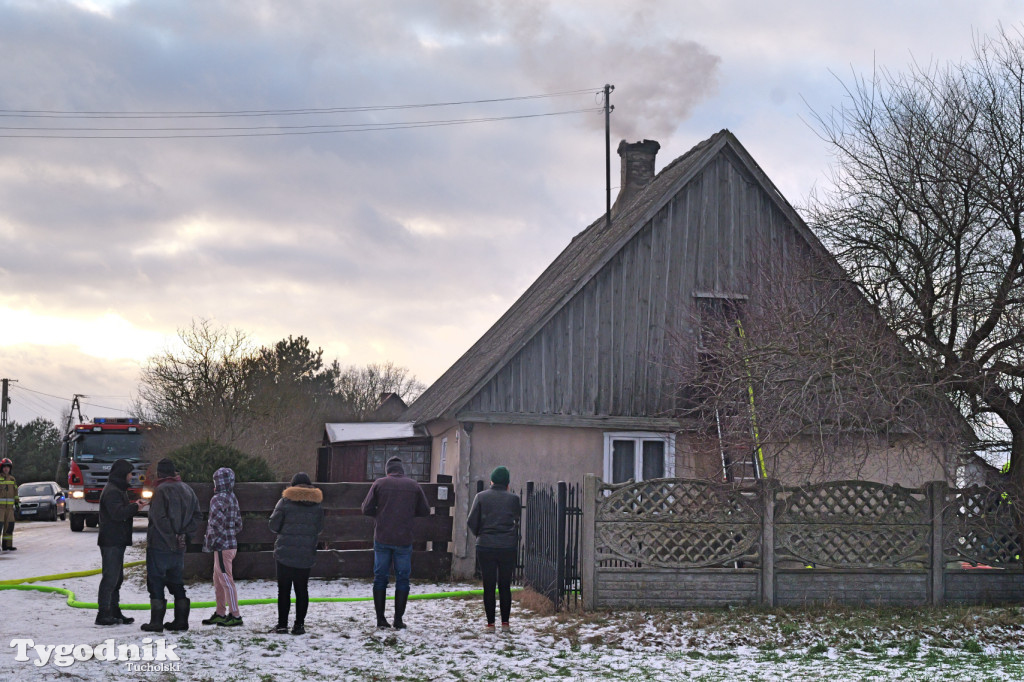 Pożar domu we wsi Lubiewice - 3 stycznia