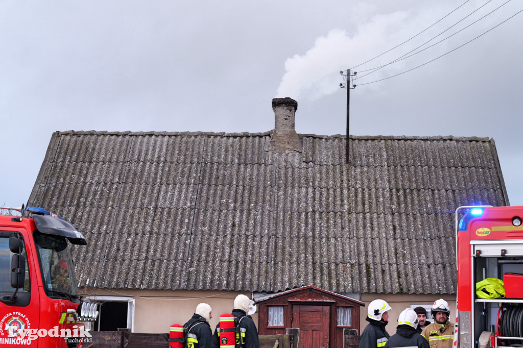 Pożar domu we wsi Lubiewice - 3 stycznia