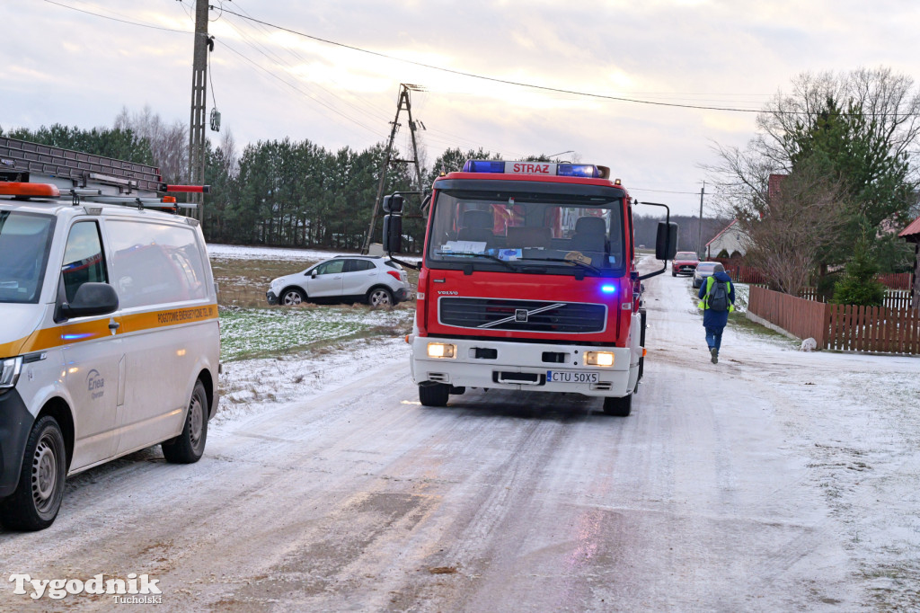 Pożar domu we wsi Lubiewice - 3 stycznia