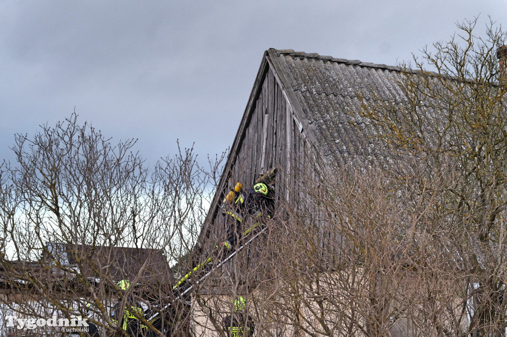 Pożar domu we wsi Lubiewice - 3 stycznia