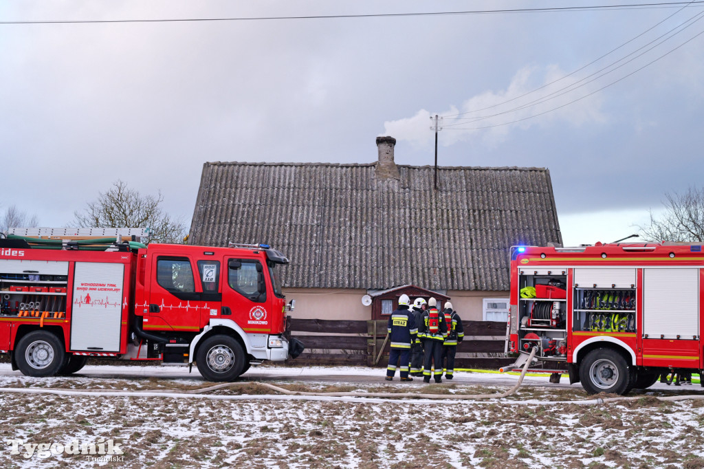 Pożar domu we wsi Lubiewice - 3 stycznia