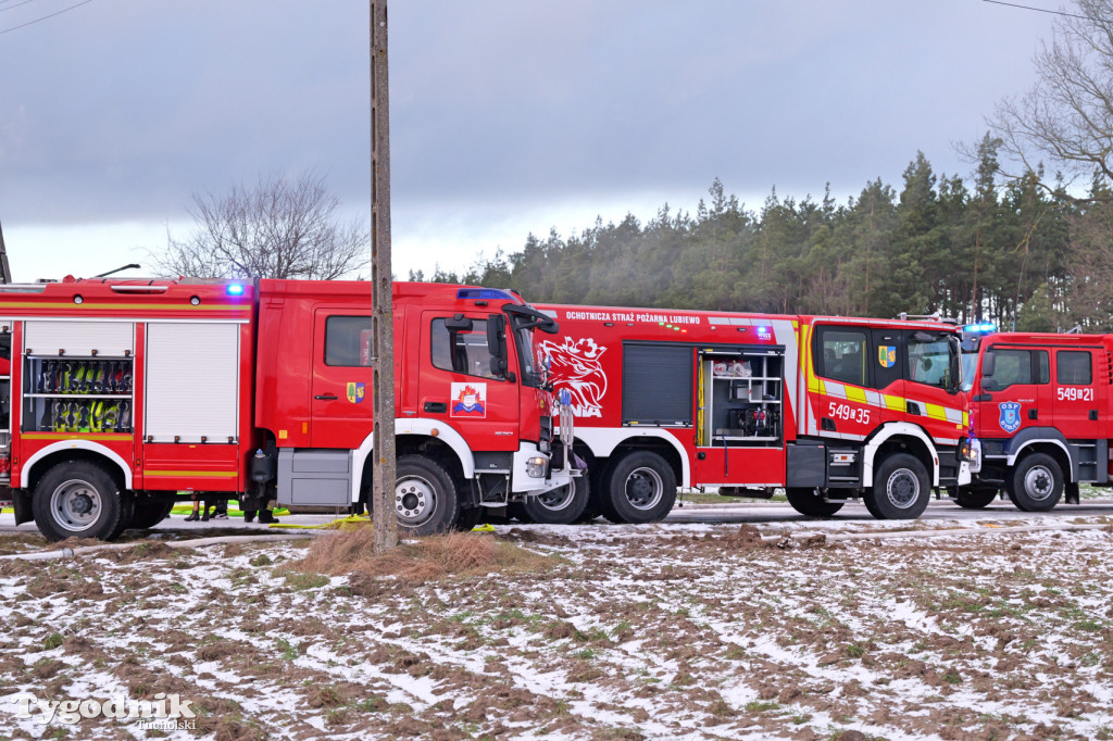 Pożar domu we wsi Lubiewice - 3 stycznia