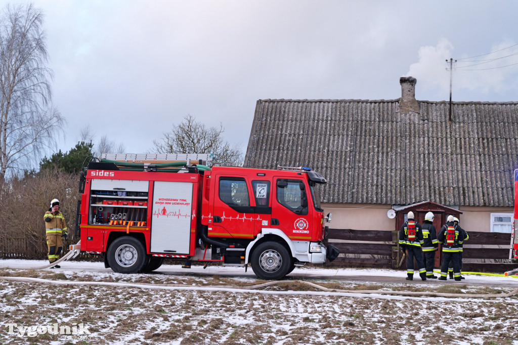 Pożar domu we wsi Lubiewice - 3 stycznia