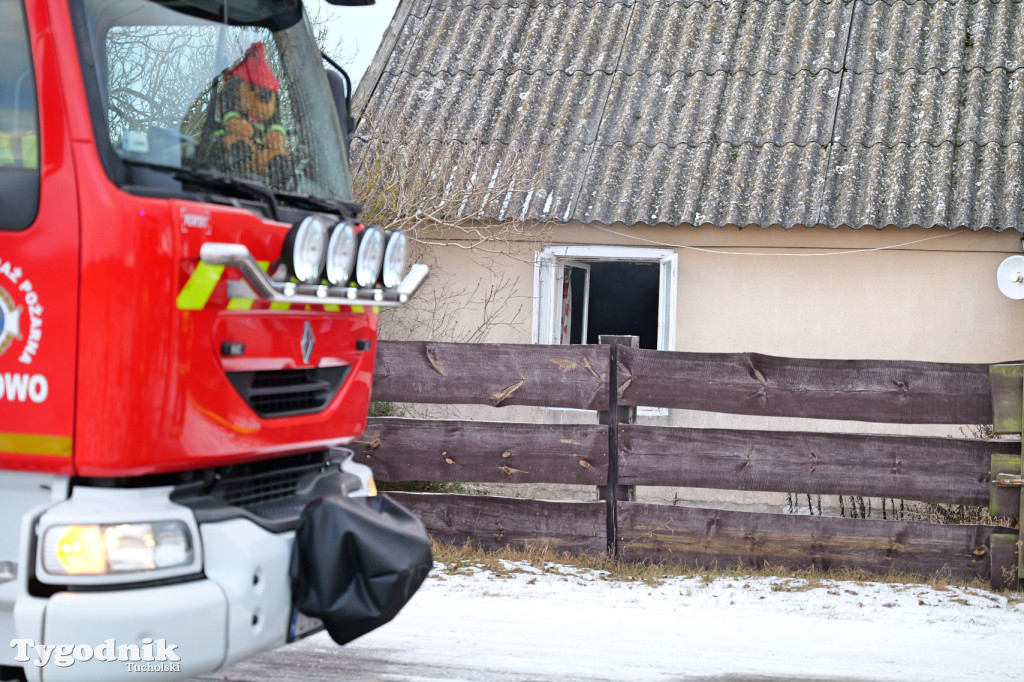 Pożar domu we wsi Lubiewice - 3 stycznia