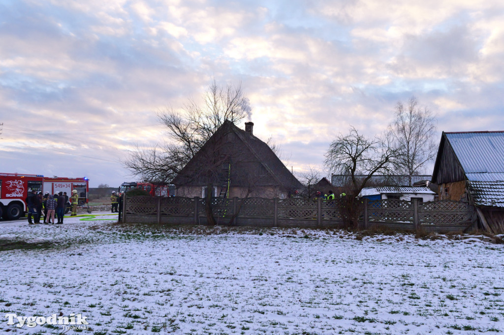 Pożar domu we wsi Lubiewice - 3 stycznia