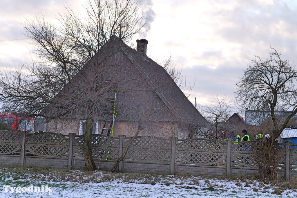 Pożar domu we wsi Lubiewice - 3 stycznia