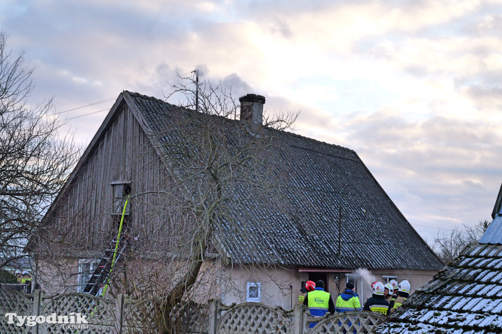 Pożar domu we wsi Lubiewice - 3 stycznia