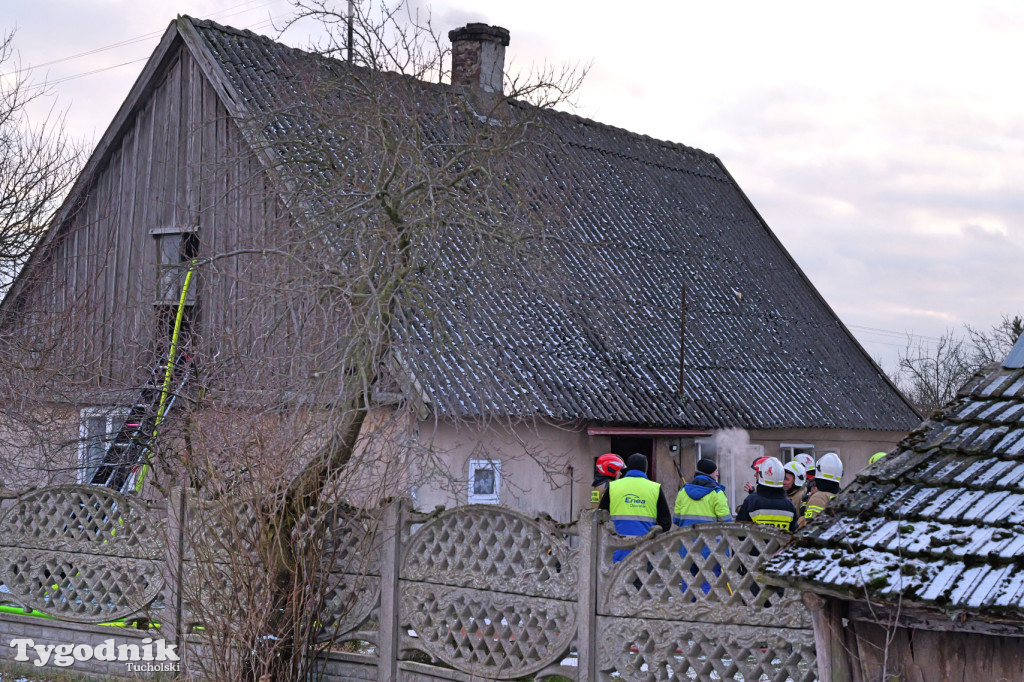 Pożar domu we wsi Lubiewice - 3 stycznia