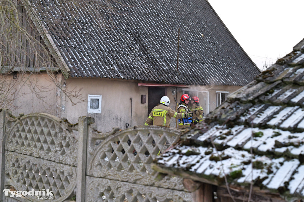 Pożar domu we wsi Lubiewice - 3 stycznia