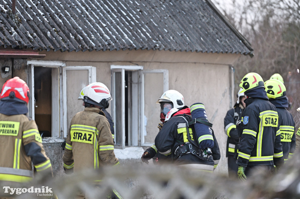 Pożar domu we wsi Lubiewice - 3 stycznia
