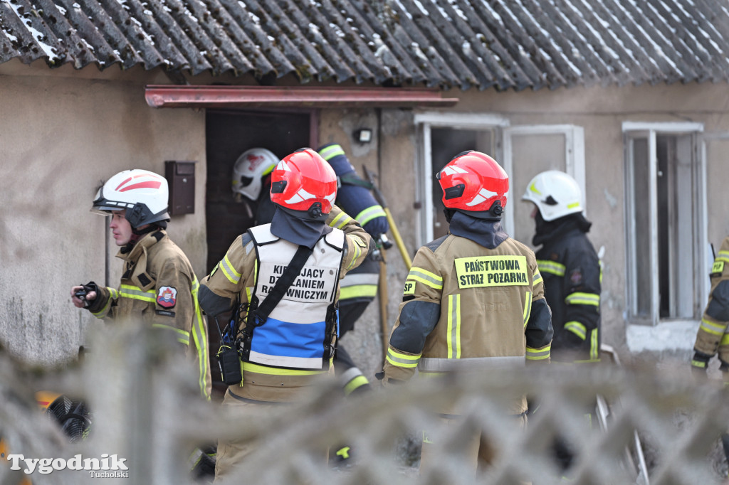 Pożar domu we wsi Lubiewice - 3 stycznia