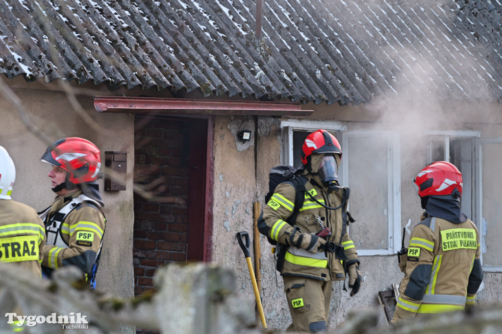 Pożar domu we wsi Lubiewice - 3 stycznia