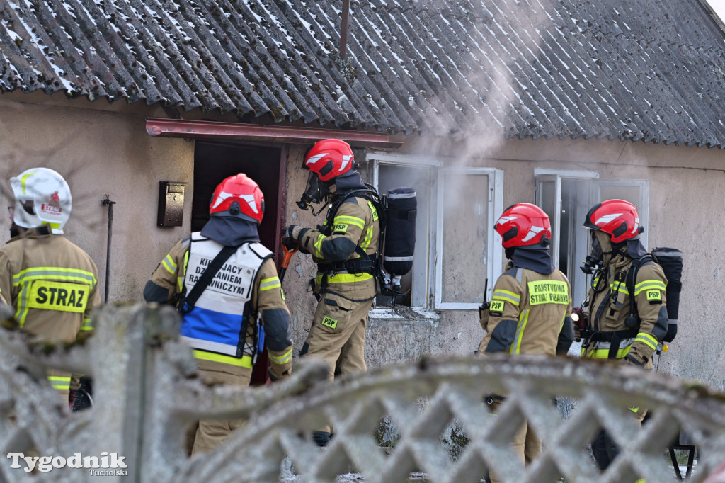 Pożar domu we wsi Lubiewice - 3 stycznia