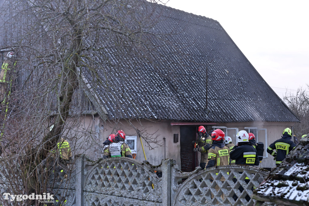 Pożar domu we wsi Lubiewice - 3 stycznia