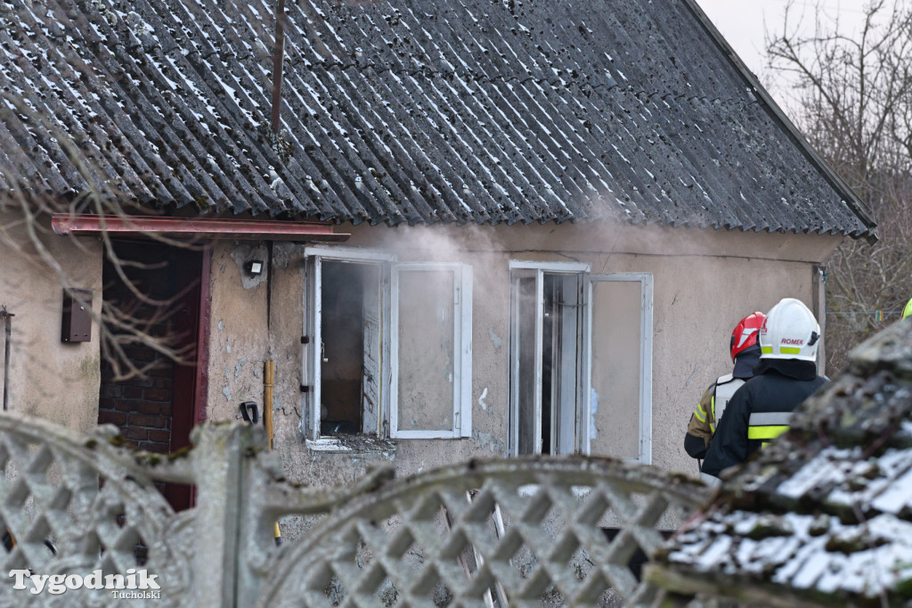 Pożar domu we wsi Lubiewice - 3 stycznia