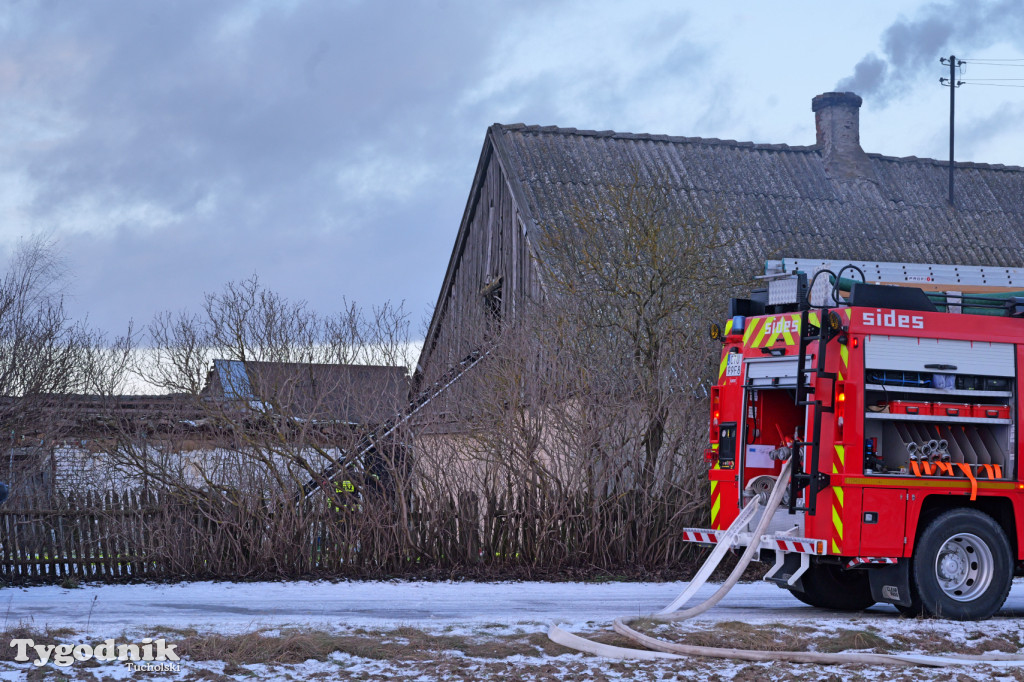 Pożar domu we wsi Lubiewice - 3 stycznia