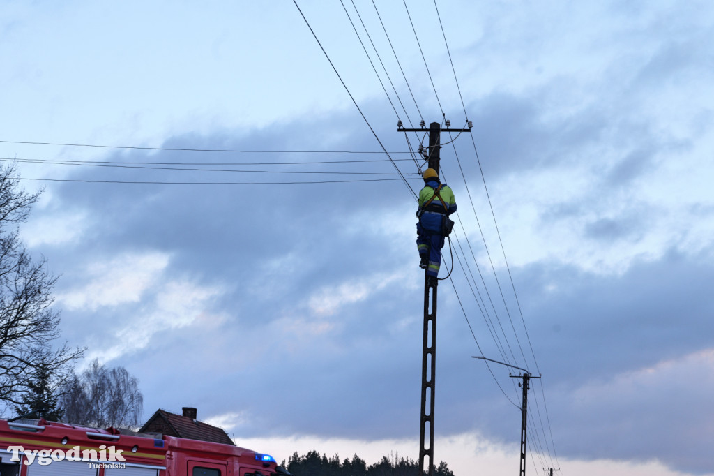 Pożar domu we wsi Lubiewice - 3 stycznia