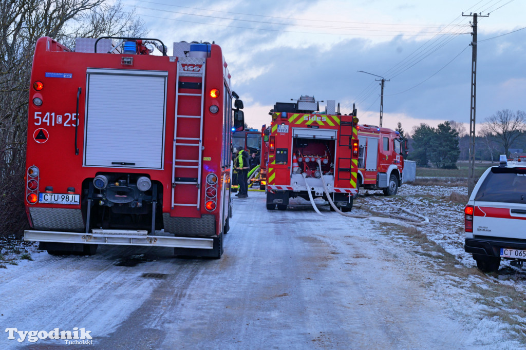 Pożar domu we wsi Lubiewice - 3 stycznia