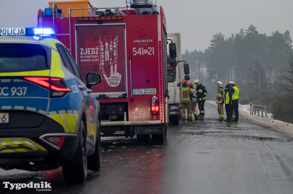 Tuchola - Czersk. Oblodzenie 14 stycznia rano