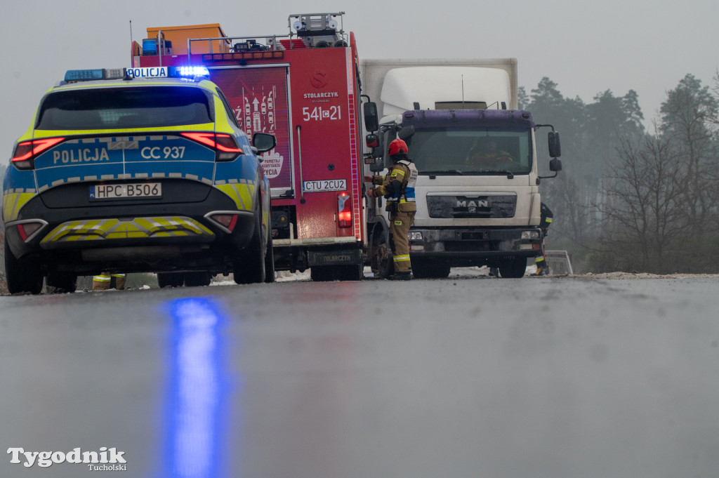 Tuchola - Czersk. Oblodzenie 14 stycznia rano