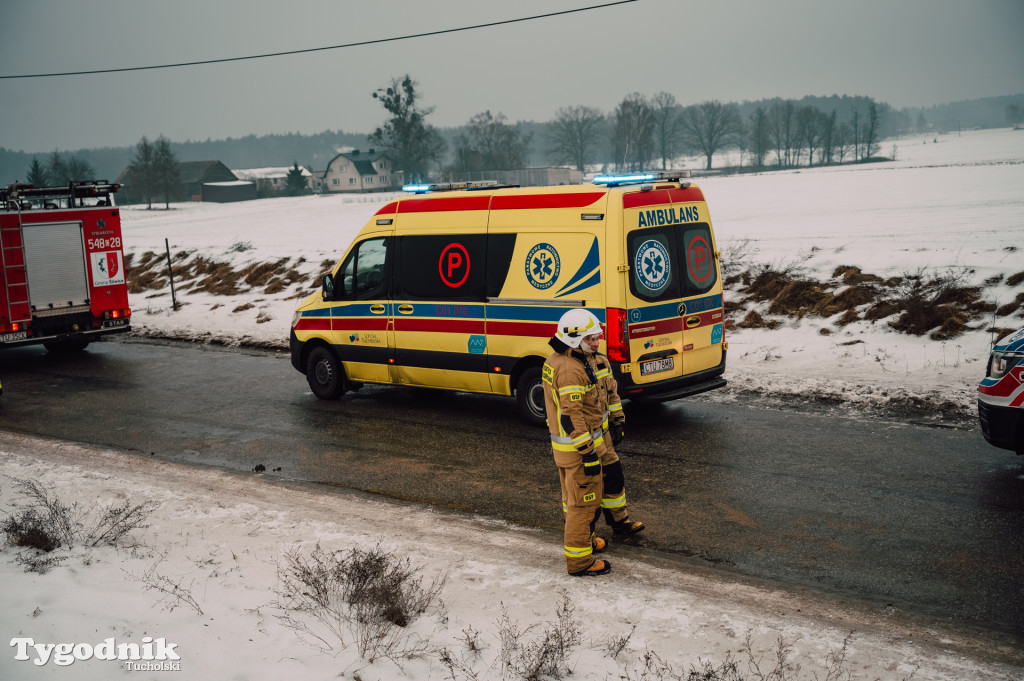 Aż 9 osób poszkodowanych po wypadku dwóch busów w Śliwicach