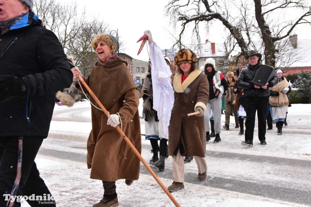 Korowód kolędników rozgrzał mroźną i śnieżną Tucholę