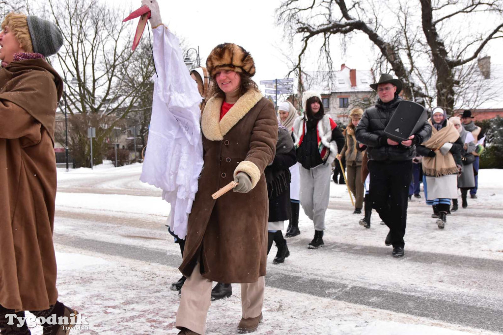 Korowód kolędników rozgrzał mroźną i śnieżną Tucholę