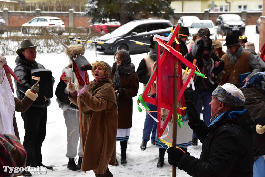 Korowód kolędników rozgrzał mroźną i śnieżną Tucholę