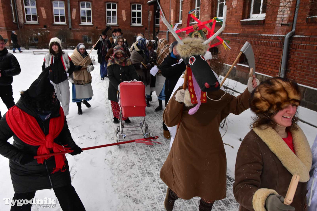 Korowód kolędników rozgrzał mroźną i śnieżną Tucholę