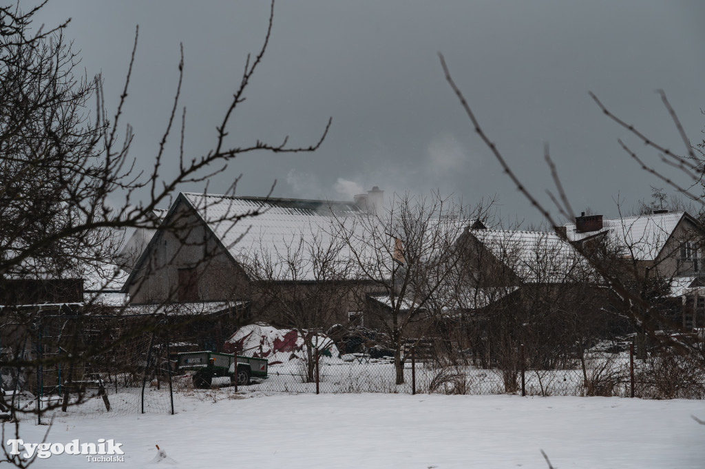 Pożar kotłowni w Bysławiu
