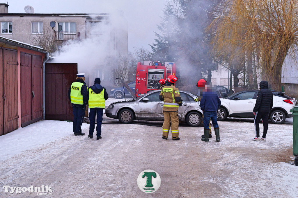 Tuchola. Pożar w garaży na os. Warszawska