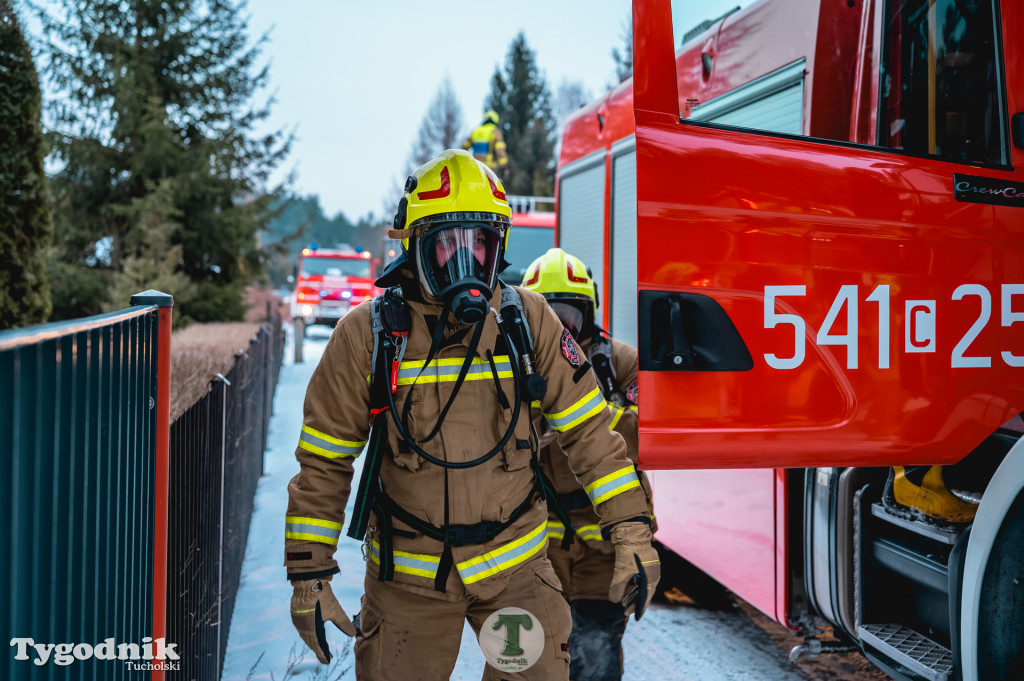 Pożar w gminie Cekcyn! Strażacy ruszyli do akcji w sobotę rano